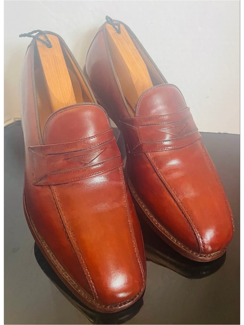 Allen Edmonds Sheridan 8.5 E Loafers Cognac Men's Shoes